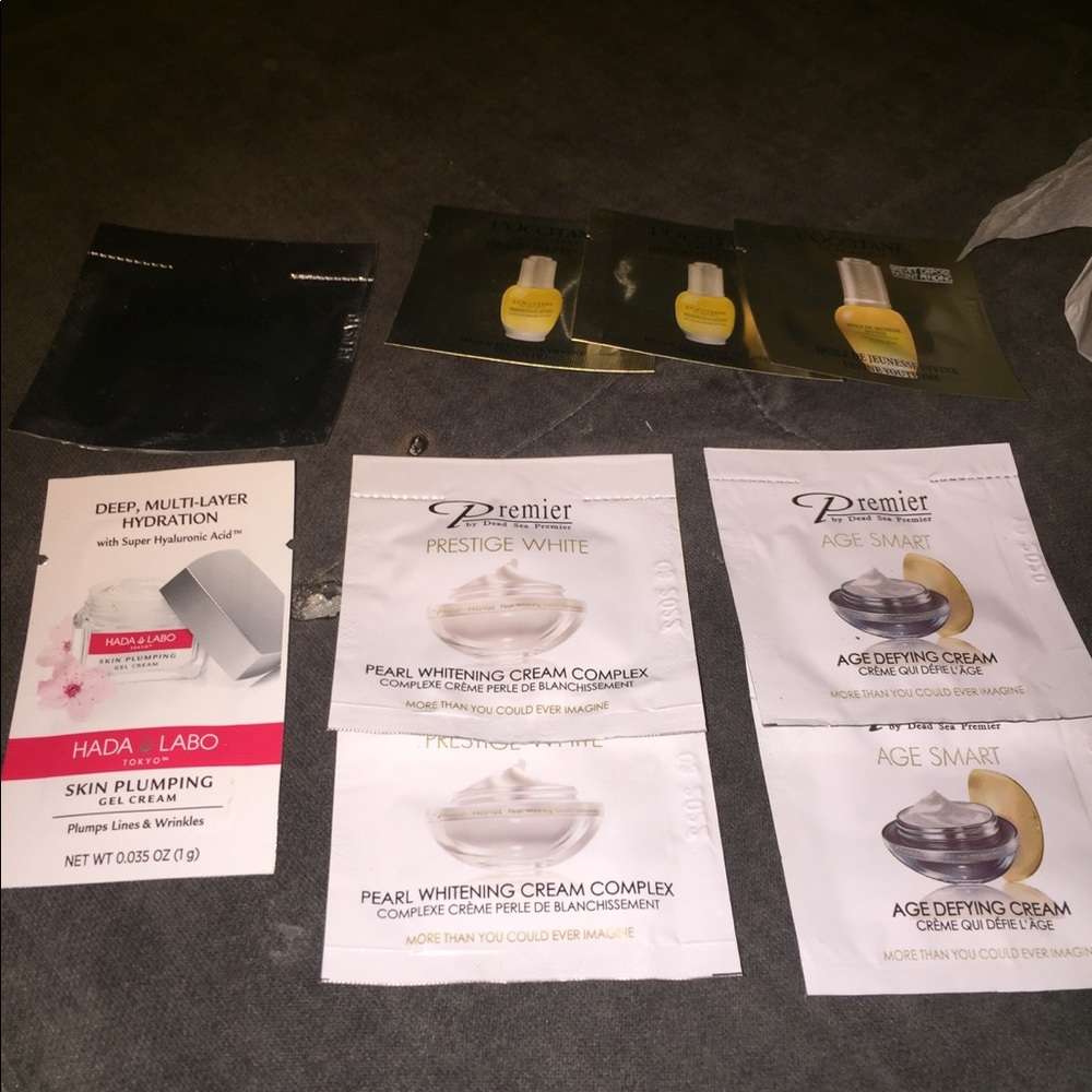 SOLD! L'occitane box filled w/skin care goodies